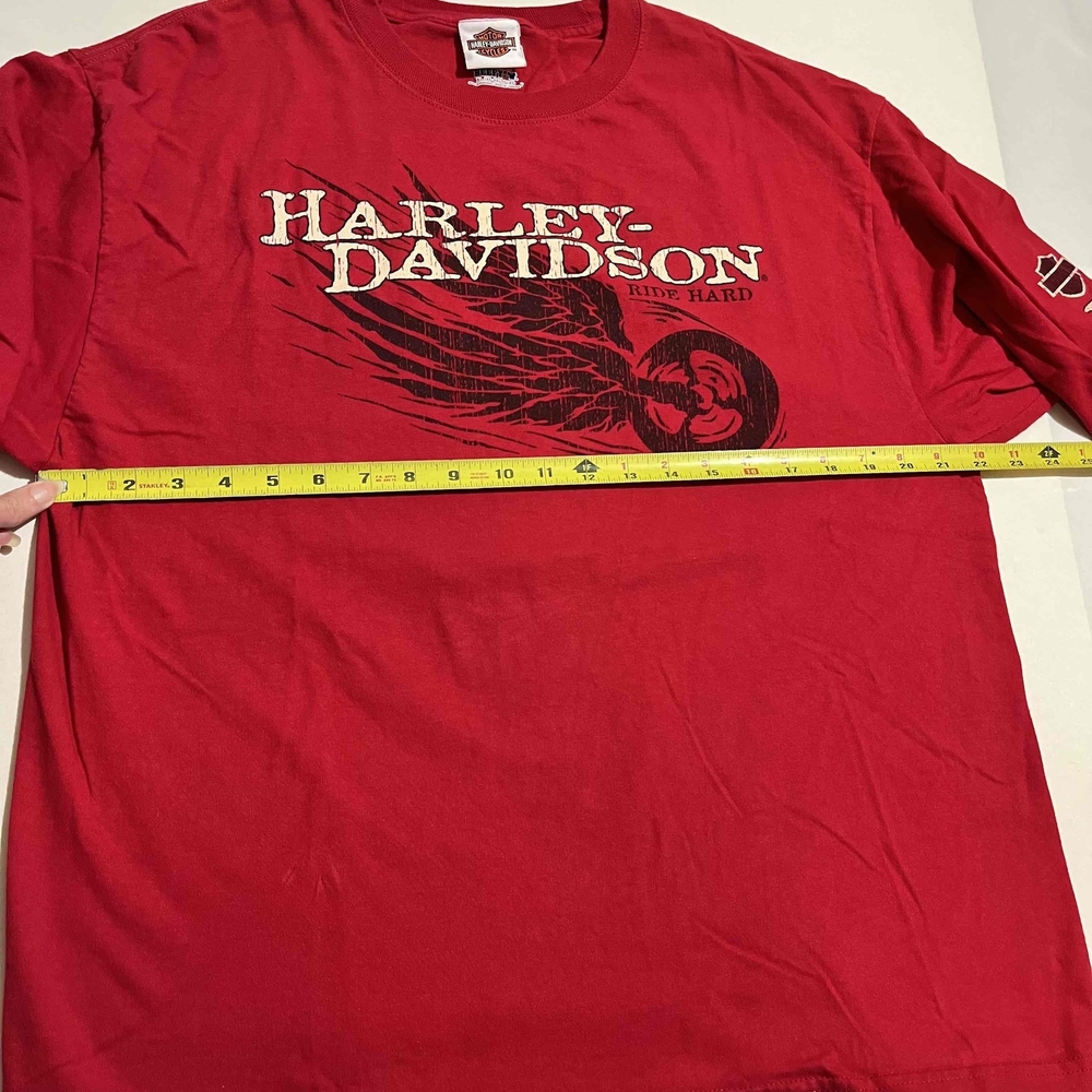 Vintage Harley Davidson Long Sleeve Flames Arizona Biker Wings Shirt Vintage y2k - Picture 4 of 12